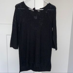 Lauren Conrad black sweater with tie in back